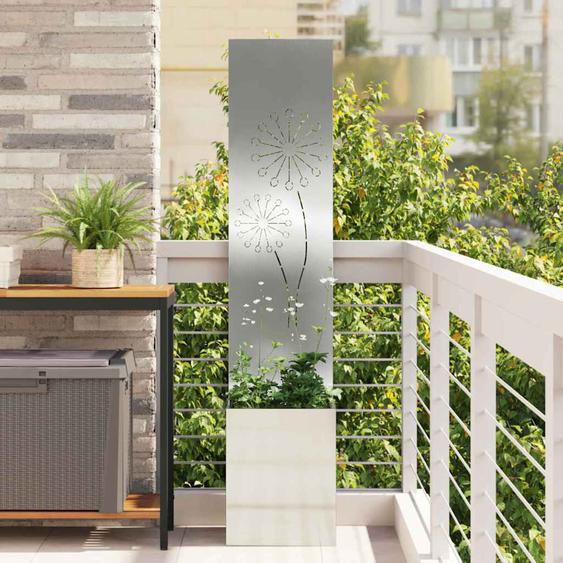 Écran de confidentialité de jardin Fretwork Argent 32 x 140 cm