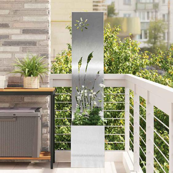 Écran de confidentialité de jardin Fretwork Argent 32 x 140 cm