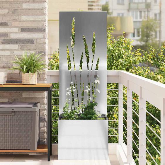 Écran de confidentialité de jardin Fretwork Argent 50 x 140 cm