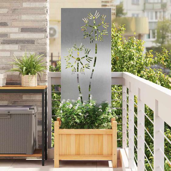 Écran de confidentialité de jardin Fretwork Argent 50 x 140 cm