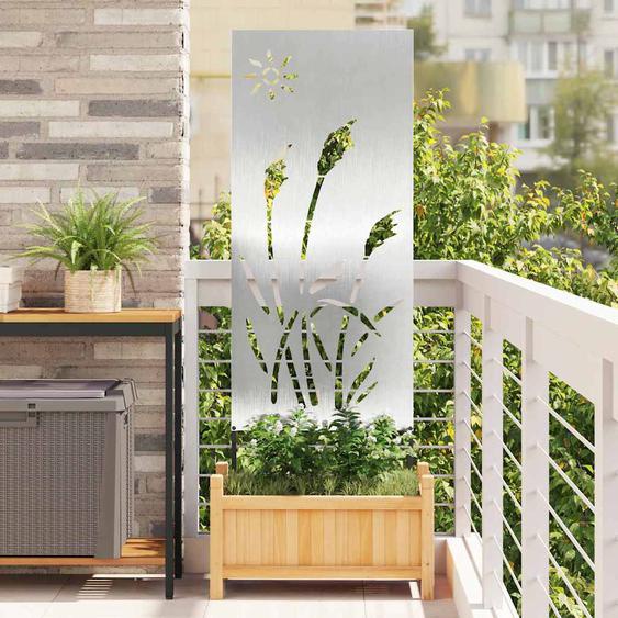 Écran de confidentialité de jardin Fretwork Argent 50 x 140 cm