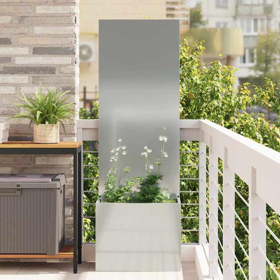 Écran de confidentialité de jardin Fretwork Argent 50 x 140 cm