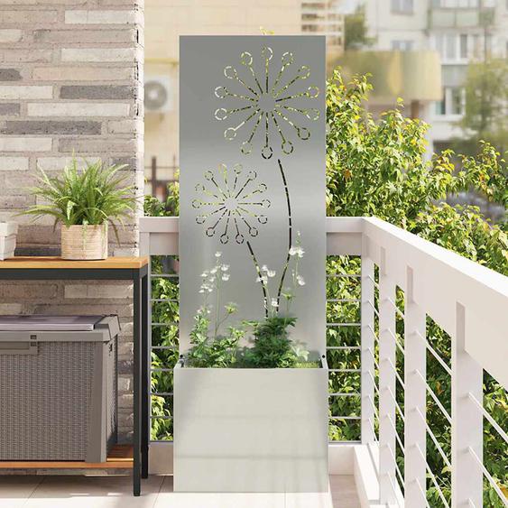 Écran de confidentialité de jardin Fretwork Argent 50 x 140 cm