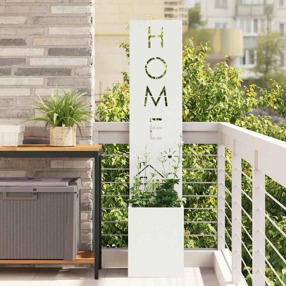 Écran de confidentialité de jardin Fretwork Blanc 32 x 140 cm