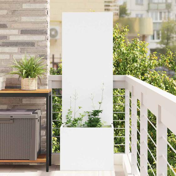Écran de confidentialité de jardin Fretwork Blanc 50 x 140 cm