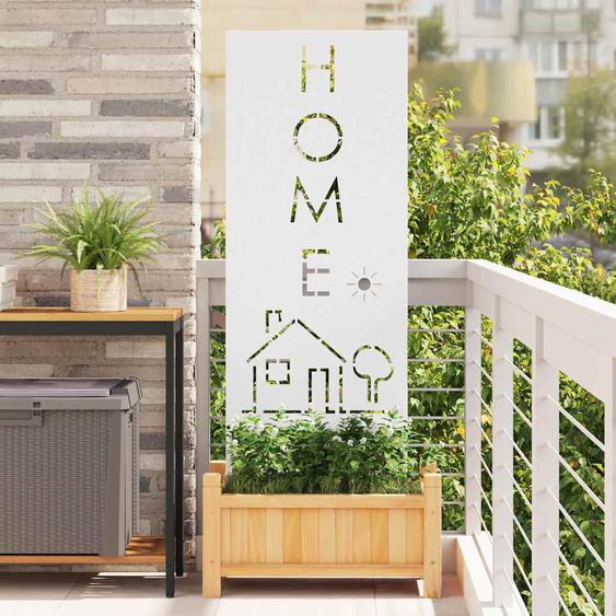 Écran de confidentialité de jardin Fretwork Blanc 50 x 140 cm