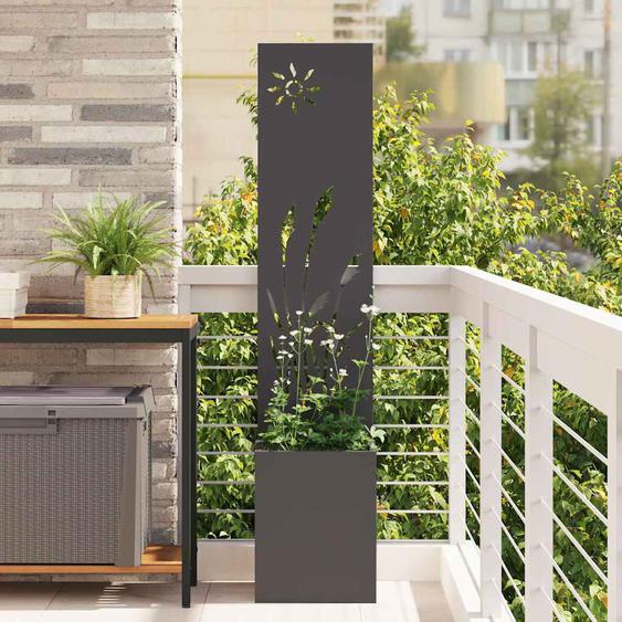 Écran de confidentialité de jardin Fretwork Noir 32 x 140 cm
