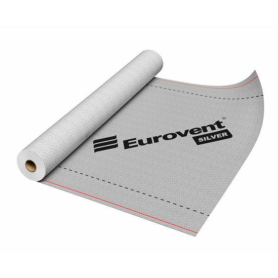 Eurovent - Ecran sous toiture silver (gris) 90g/m2 75m2(1,5x50m) Film étanchéité / pare-vapeur