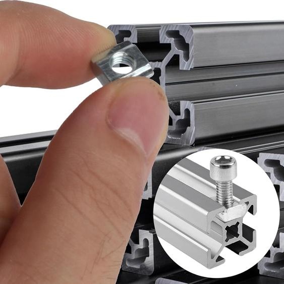 Écrous à rainure M5 6 Type B Écrous à rainure Écrou en T pour profilé extrudé en aluminium Série Sleuf 2020 - 40 pièces