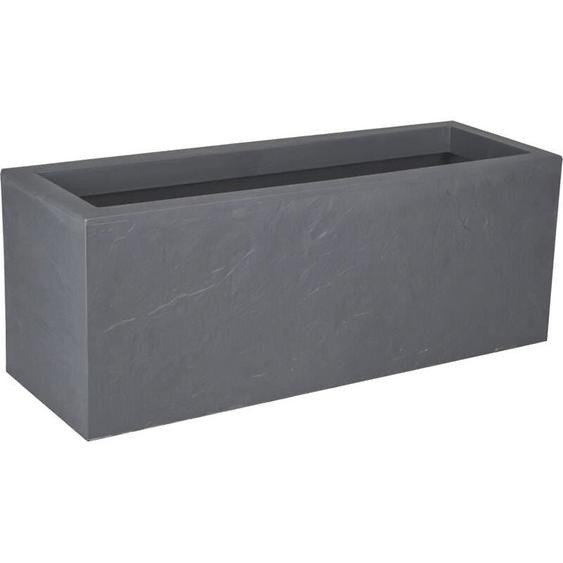 EDA - Jardinière Volcania Up Plastiques 57L Gris galet