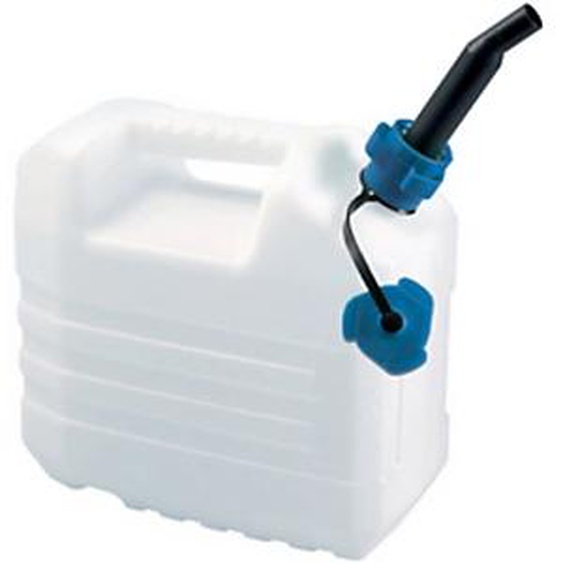 EDA Jerrican, 10 litres, avec bec verseur, blanc