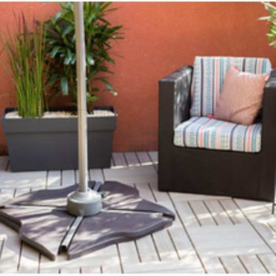 Lest en béton pour parasol, 12 kg, gris foncé