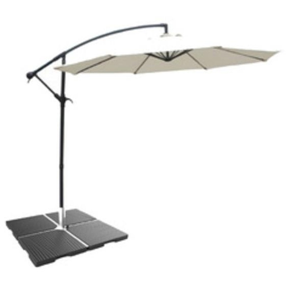 Lest en béton pour parasol, 22 kg, gris foncé