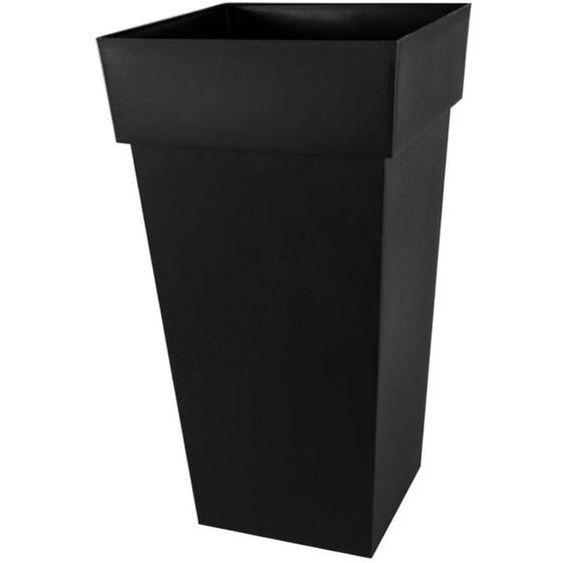EDA - Pot de fleur carré Toscane 43 x H.80 cm - Anthracite