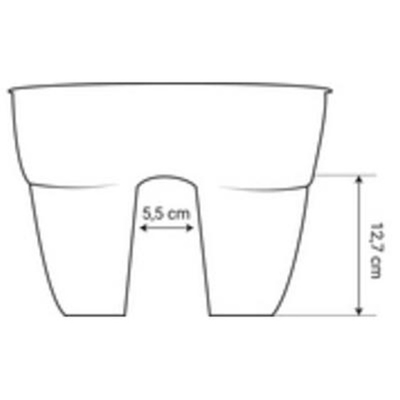 Pot pour balustrade OSAKA (L)560x(P)300 mm, anthracite