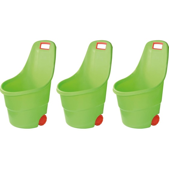 EDUPLAY 110376 Diable jouet, 48 litres, 48,5 x 35 x 84 cm, vert (paquet de 3)