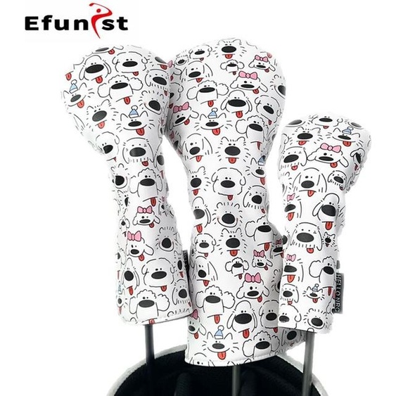 Efunist Couvre-tête de Club de Golf, couvre-chef en bois de Golf pour conducteur Fairway hybride, ensemble de protection étanche en cuir PU Durable