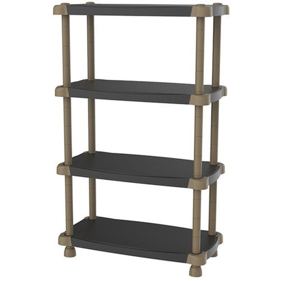 egal - PLASTIKEN - Plastique - 88 x 43 x 150 cm - 4 niveaux - Noir