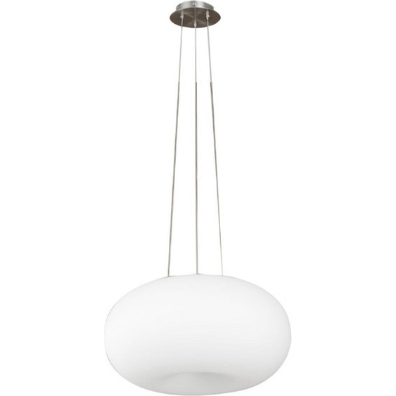 Eglo 86815 Optica Lampe à suspendre à 2 flammes Ø 44,5cm blanc nickel mat