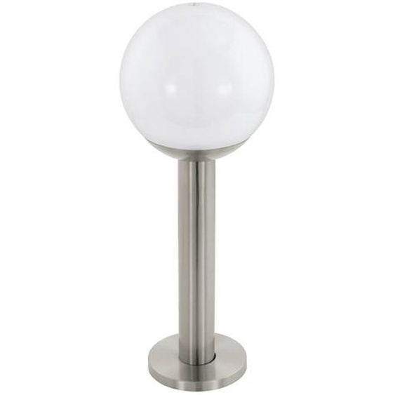 Eglo 900266 NISIA-Z LED Lampadaire dextérieur 9W Socle Ø200mm Acier inoxydable Blanc IP44 Dimmable