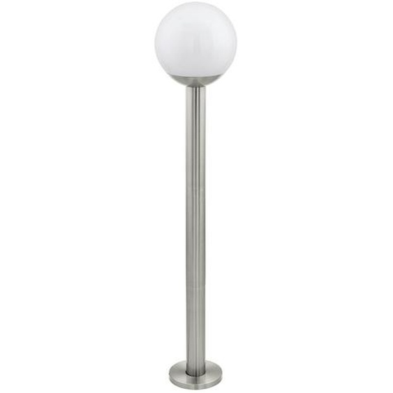 Eglo 900267 NISIA-Z LED Lampadaire dextérieur 9W Ø200mm Acier inoxydable Blanc IP44 Dimmable