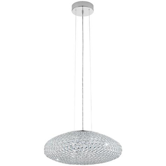 Eglo 95287 Clemente Lampe à suspendre Ø 54cm cristal 3-flamme chrome clair