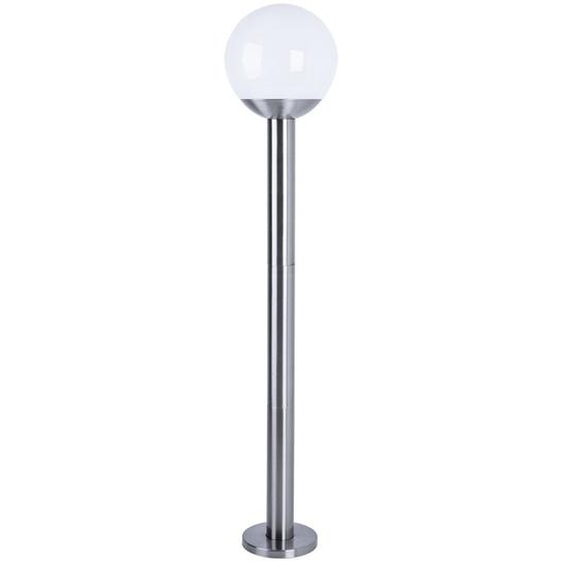 Eglo 97249 NISIA-C LED E27 Lampadaire dextérieur 9W Ø200mm Acier inoxydable Blanc IP44