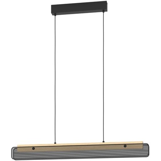 EGLO connect.z Smart-Home LED Suspension Kokomo-Z, lampe suspendue en bois et métal, ZigBee, App,vocale Alexa, FSCM70HB, CCT, RGB, dimmable