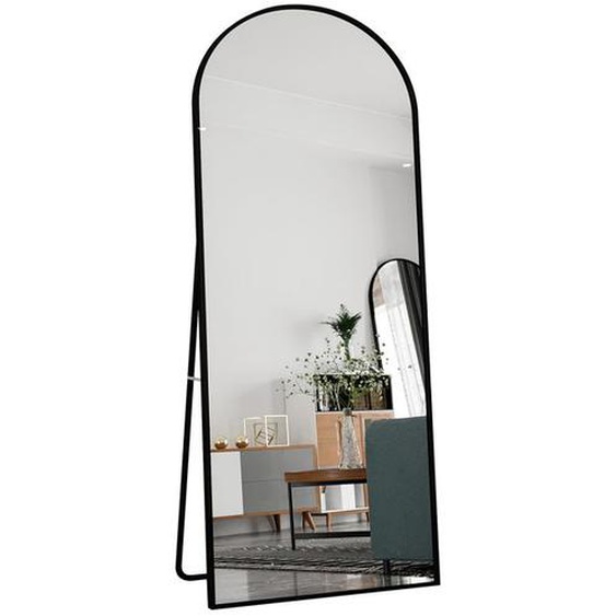 EIFSON Miroir sur Pied arque - Miroir Long - Miroirs de Chambre Alliage dAluminium avec Cadre - 180×80cm - Noir