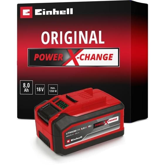 Einhell - Batterie 8,0 Ah Multi-Ah Power X-Change plus (18 v, 5-8 Multi-Ah, pour tous les appareils Power X-Change)