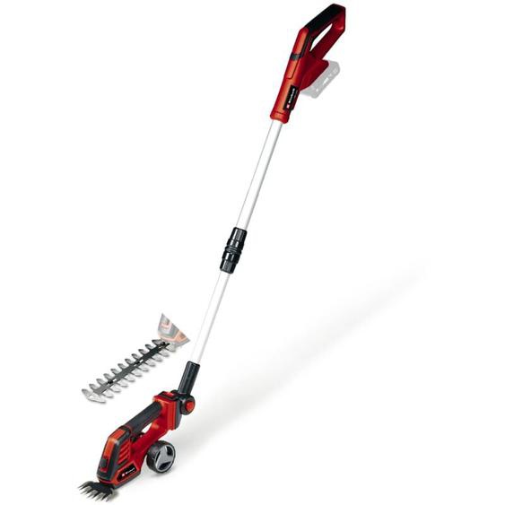 Einhell - Cisaille à gazon sans fil ge-cg 18/100 Li T-Solo Power X-Change (18 v, Changement daccessoire sans outil, avec rallonge télescopique)
