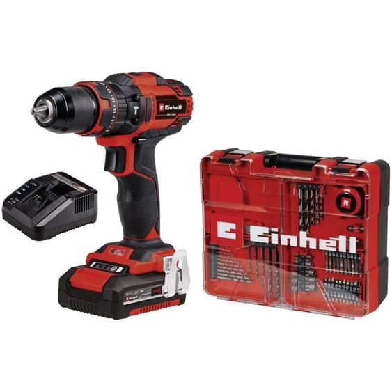 Einhell - Perceuse Visseuse à percussion sans fil te-cd 18/40 Li-i +64 (1 x 2,0Ah) Power X-Change (18V, coffret 64 accessoires, 40 Nm) Livré avec