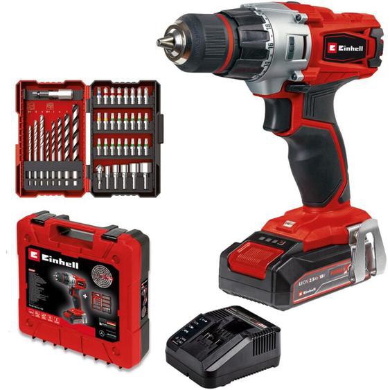 Einhell - Perceuse Visseuse sans fil te-cd 18/2 Li +39 (1 x 2,5 Ah) Power X-Change (Li-Ion, 18 v, Couple 44 Nm) Livré avec Batterie 2,5 Ah, Chargeur