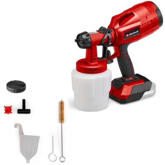 Pistolet à peinture sans fil tc-sy 18/60 Li Solo - Power X-Change (18V, réservoir 100mL, 2 buses) Livré sans Batterie ni Chargeur - Einhell
