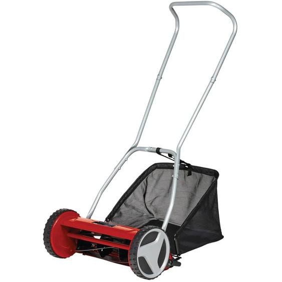 Tondeuse à gazon manuelle gc-hm 400 (jusquà 250 m², cylindre de coupe, 5 lames en acier, réglage de la hauteur de coupe sur 4 niveaux de 13 à 37 mm,