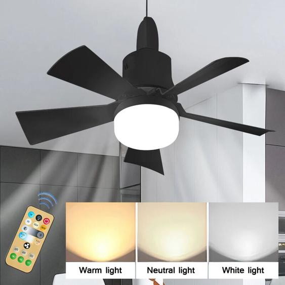 Ej.life - Ventilateur de plafond avec télécommande Silencieux - Plafonnier 5 pales Plafonnier E26 plafond Eté/Hiver Chambre à coucher Salle à