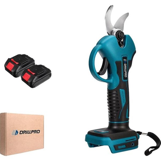 Elagueuse électrique, moteur sans balai, lames en acier fortement allié, 2 batteries, EU