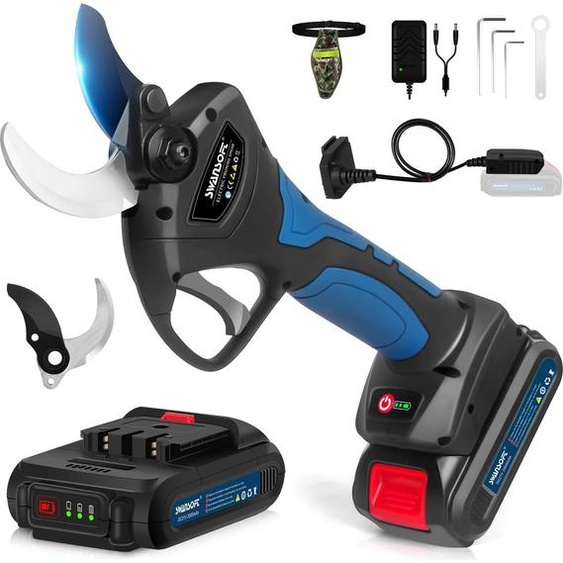 Élagueuse, moteur sans balai, lame en acier allié haute résistance, kit délagage avec pièces, deux batteries