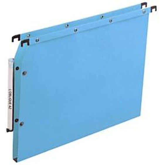 Elba Dossier suspendus pour armoire Ultimate A4 Kraft - 150 feuilles - Fond U 15 mm - Bleu - Lot de 25