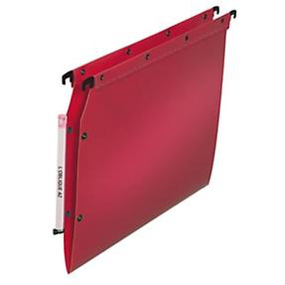 Elba Dossier suspendus pour armoire Ultimate A4 Polypropylène - 100 feuilles - Fond V - Rouge - Lot de 10