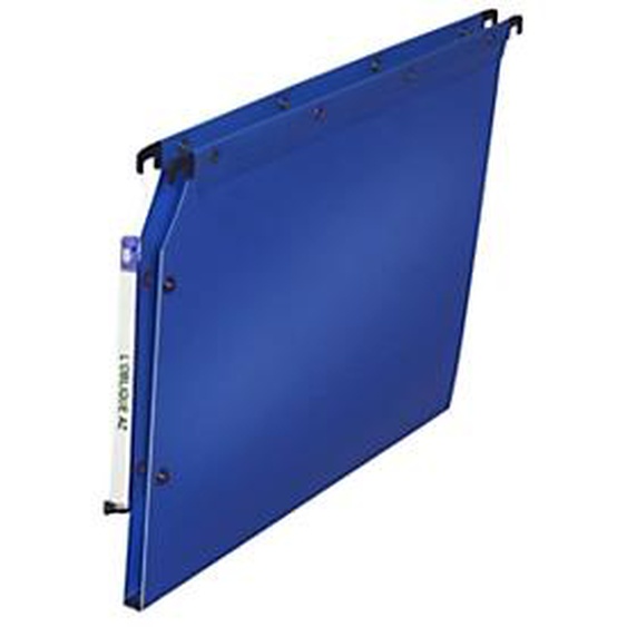 Elba Dossier suspendus pour armoire Ultimate A4 Polypropylène - 150 feuilles - Fond U 15 mm - Bleu - Lot de 10