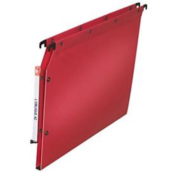 Elba Dossier suspendus pour armoire Ultimate A4 Polypropylène - 150 feuilles - Fond U 15 mm - Rouge - Lot de 10
