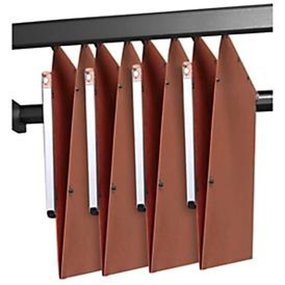 Elba Rails pour dossiers suspendus 120 x 5,5 cm en plastique noir - Jeu de 2