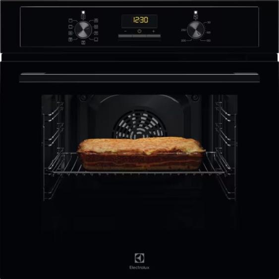 Electrolux - 600 SurroundCook® Four encastrable 65 l, classe a, chaleur tournante pulsée, auto nettoyant AquaClean, noir (EOF3H50BK)