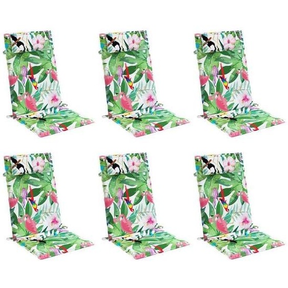 Elégant ANTI-UV Coussin dextérieur/ Coussins de chaise à dossier haut lot de 6 - multicolore - &2205374
