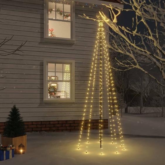 Elégant style Sapin de Noël à LED avec clous de terre Blanc chaud 310 LED 300 cm - Sapins de Noël artificiels Hommie2102561 1parcel