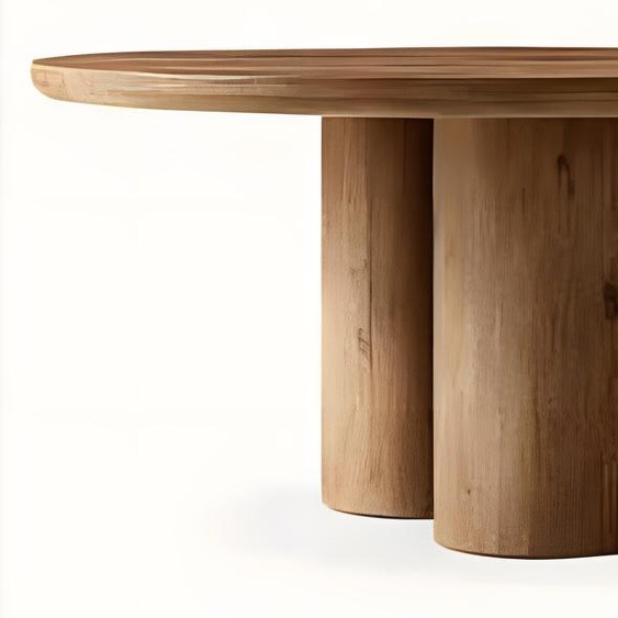 Elégante table de salle à manger ronde en bois 183cm exclusive Table Meubles