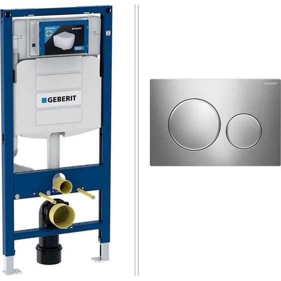 Élément de montage pour WC GEBERIT DUOFIX SIGMA avec plaque deGEBERIT SIGMA20, chrome