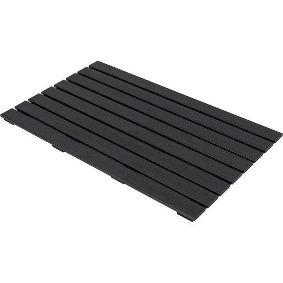Elément de sol pour douche solaire Plaque de sol WPC pour douche de jardin 100 x 60 x 2,5 cm noir