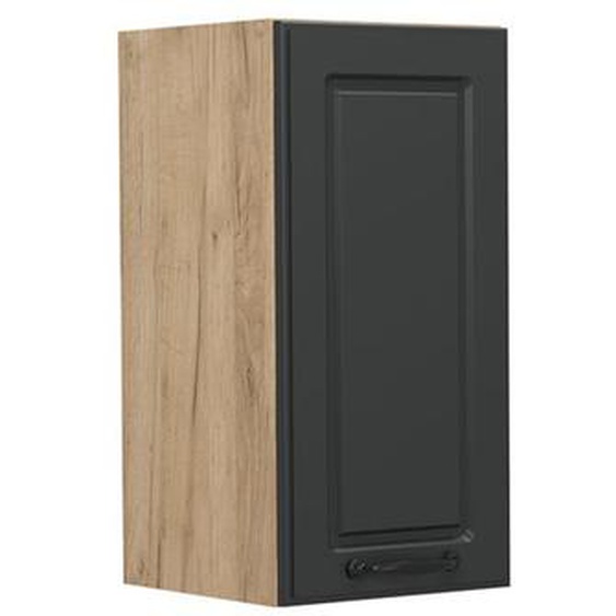 Elément haut de cuisine R-Line, 30cm, Anthracite campagne, Chêne de force doré, Vicco